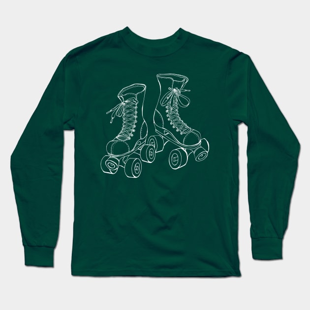 Roller Skates Long Sleeve T-Shirt by artfulfreddy